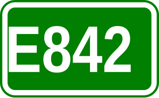 European route E842 road in Italy