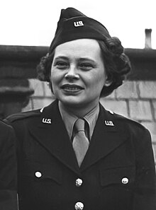 Tania Long, wearing the uniform of a WW2 war correspondents.jpg