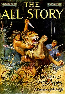 De earste ferskining fan Tarzan, yn it oktobernûmer fan The All-Story fan 1912.