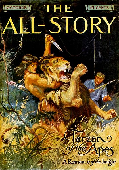 Tarzan's first appearance, in the October 1912 issue of The All-Story