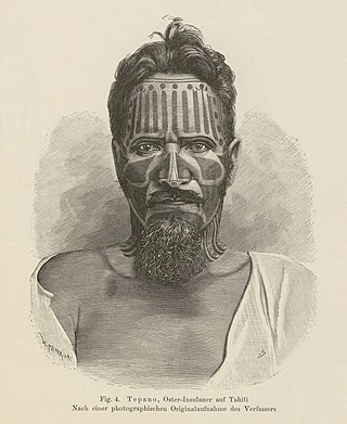 Sketch by Hjalmar Stolpe of Tepanos tattoos.
