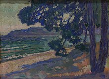 Plage de Cavalaire par Théo Van Rysselberghe, 1910, musée de Grenoble.