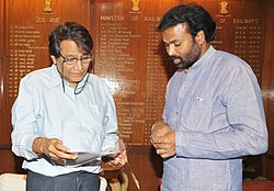 The MP, Lok Sabha, Karnataka, Shri B. Sreeramulu calling on the Union Minister for Railways, Shri Suresh Prabhakar Prabhu, in New Delhi on March 01, 2016.jpg