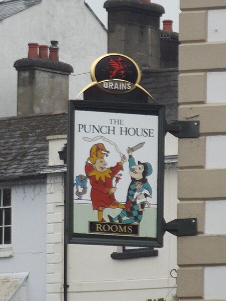 File:The Punch House - Agincourt Square, Monmouth - pub sign (19130077061).jpg