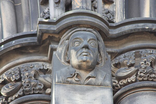 The poet James Thomson as depicted on the Scott Monument