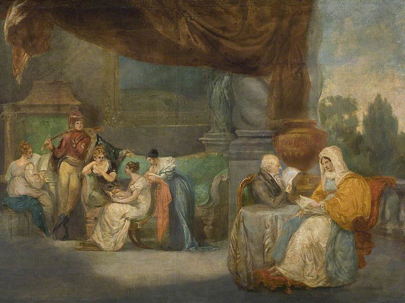 File:Thomas Romney Robinson (1756-1810) - A Conversation Piece, with Robert, 1st Marquess of Londonderry, His Second Wife, Lady Frances Pratt, - 1219961 - National Trust.jpg