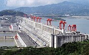 View of the Three Gorges Dam on the Yangtze River, China