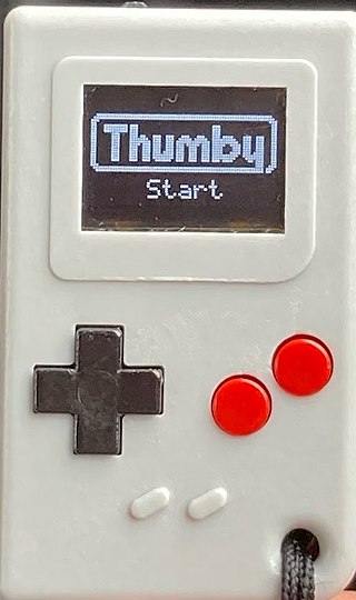 <span class="mw-page-title-main">Thumby (console)</span> Miniature keychain sized game console