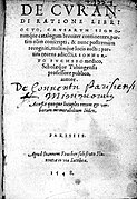 Title page of 'De curandi ratione libri octo,..' Wellcome L0000020.jpg