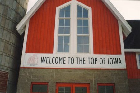 "Top of Iowa" traveler information center, located off exit 214