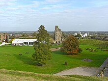 The North Tower of Tutbury Castle viewed from the south-west Tutbury Castle North Tower.jpg