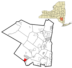 Ulster County New York incorporated and unincorporated areas Cragsmoor highlighted.svg