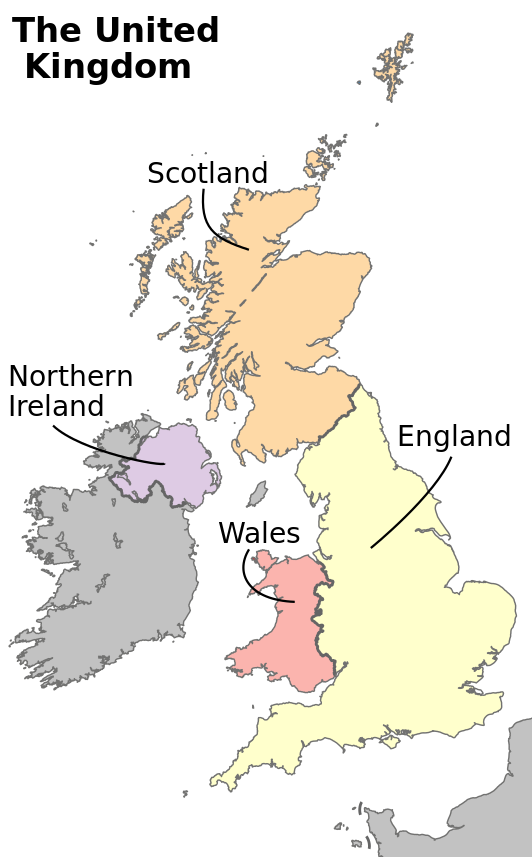 Kaart van Verenigd Koninkrijk