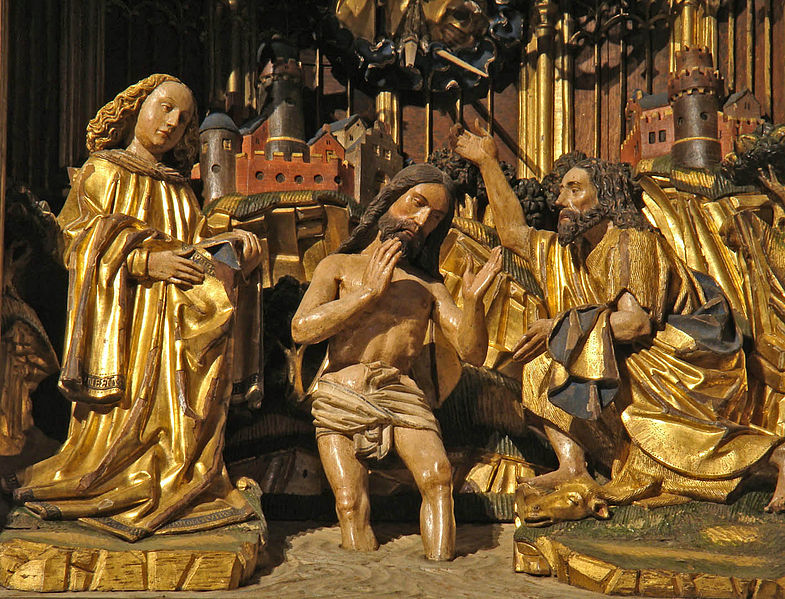 File:Valladolid iglesia Salvador retablo San Juan-Bautista atico bautismo ni.jpg