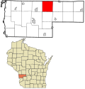 Thumbnail for File:Vernon County Wisconsin incorporated and unincorporated areas Clinton highlighted.svg