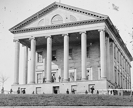The Virginia State Capitol in 1865