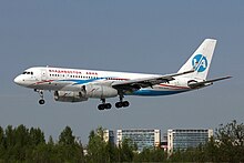 Vladivostok Air Tu-204-300 landing at Pulkovo Airport