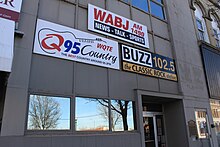 WABJ studios entrance WABJ WQTE WBVF studios entrance Adrian Michigan.JPG