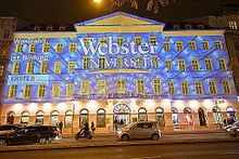 Grand Opening Webster Vienna Private University, 2014-10-29 WebsterUniversity Illumination.jpg