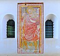 English: Fresco of Saint Christopher on the south wall Deutsch: Fresko des hl. Christophorus