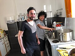 Wikipedia for Peace - We can edit 2019 Participants cooking.jpg