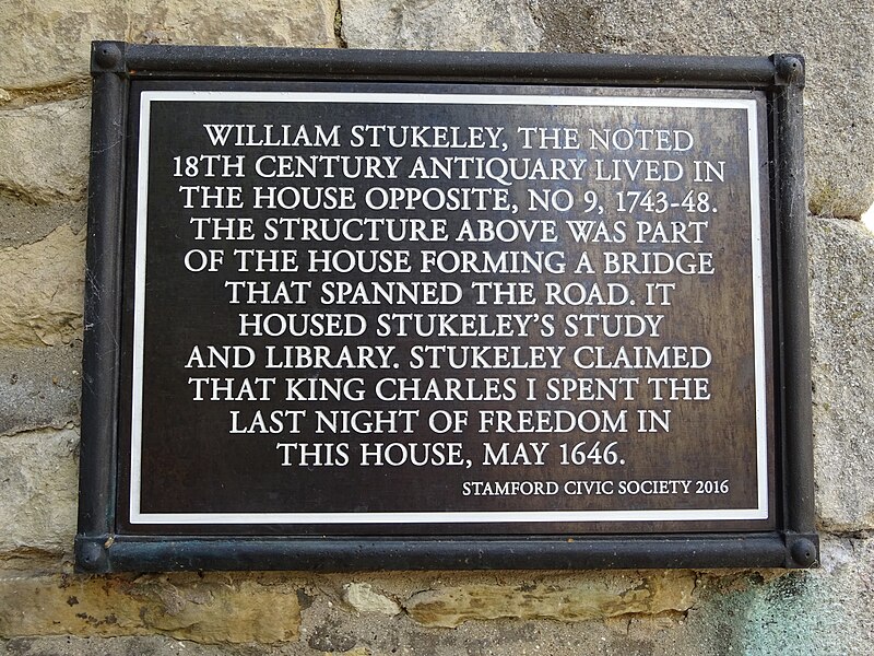 File:William Stukeley the noted 18th Century Antiquary lived in the house opposite (Stamford Civic Society).jpg