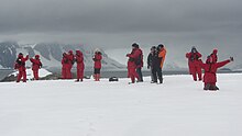 Tourists on Winter Island, Antarctica