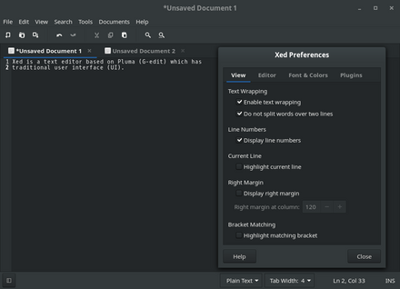 Xed v1.2.2 Xed v1.2.2--adwaita dark theme.png