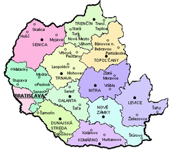 Slovacchia occidentale - Localizzazione