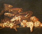 魚のある静物画 (1650/1660) アブラハム・ファン・ベイエレン