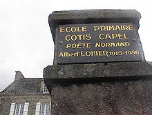 A school named after Côtis-Capel who wrote in the Haguais form of Cotentinais