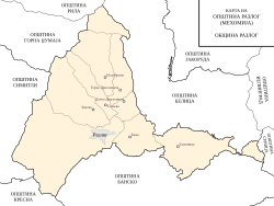 Административна карта на општина Разлог