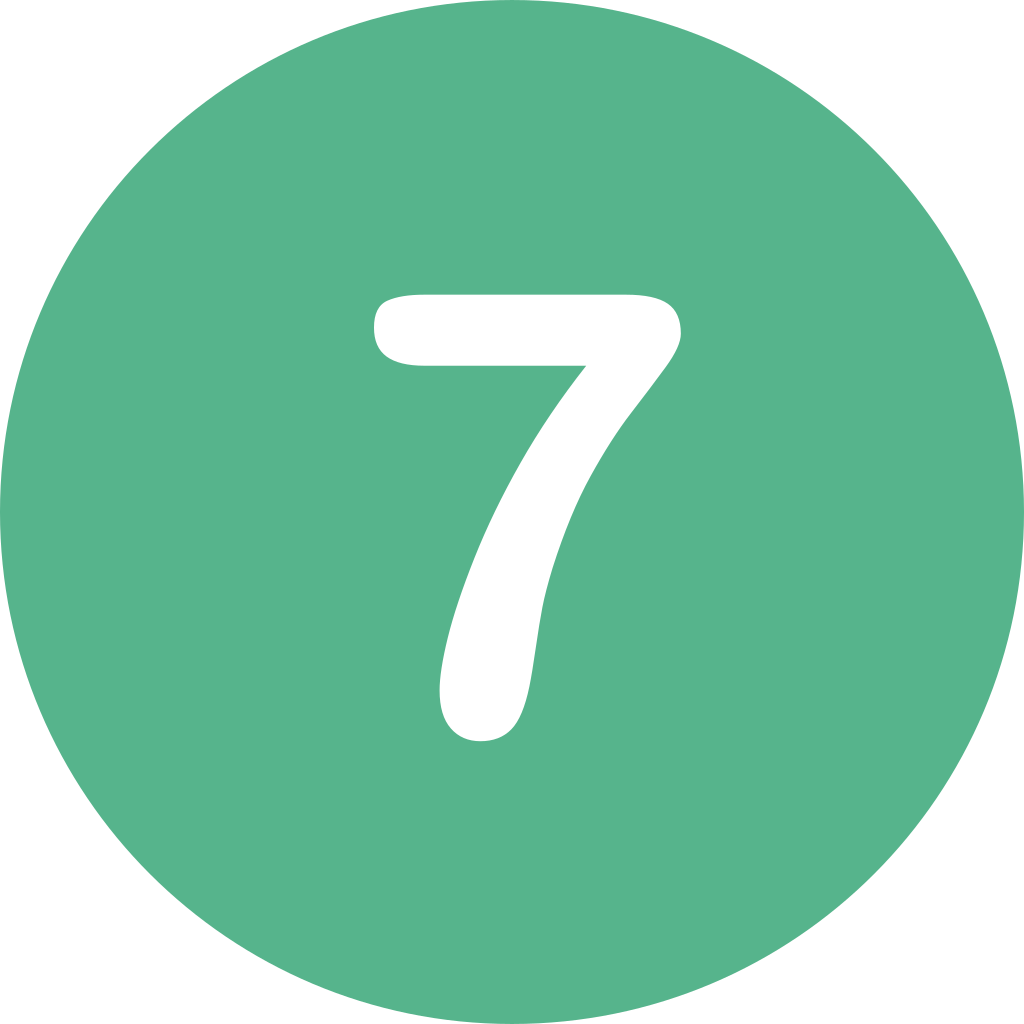 7 svg. Number Seven. Icon of 7 number 3d.