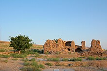 عکس از ویرانه برجای مانده از آتشکده روستای کرمجگان در استان قم