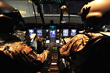 Cockpit einer CH-47 der Georgia Army National Guard (USA)