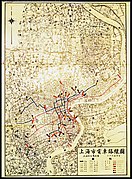 1937 Shanghai tram map with all three systems