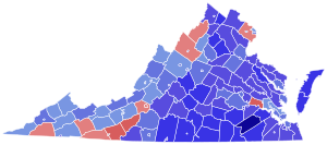 1961 Virginia gubernatorial election results map by county.svg