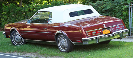 Rear view of 1984 Riviera convertible