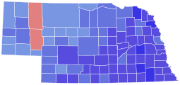 1994 Nebraska gubernur hasil pemilihan peta oleh county.svg