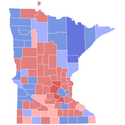 2002 United States Senate election in Minnesota results map by county.svg