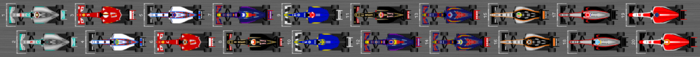 Schéma de la grille de départ du Grand Prix de Chine 2015.