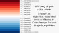 ◣OW◢ 23:10, 27 April 2022 — Color palette for warming stripes - ColorBrewer 9-class single hue (SVG)