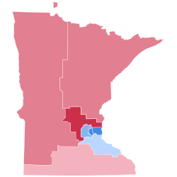 2020 Yhdysvaltain edustajainhuoneen vaalit Minnesotassa map.svg