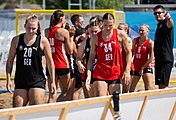 Deutsch: Beachhandball Weltmeisterschaften 2022; Tag 2: 22. Juli 2022 – Frauen, Vorrunde, Deutschland-Norwegen 0:2 (19:14, 27:20) English: 2022 Beach handball World Championships; Day 2: 22 July – Women Preliminary Round – Germany-Norway 0:2 (19:14, 27:20)