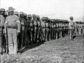 بیست و چهارمین پیاده‌نظام ایالات متحده (که در درجه اول از سربازان آفریقایی-آمریکایی تشکیل شده‌است) در تمرین در کمپ واکر، سبو، ۱۹۰۲