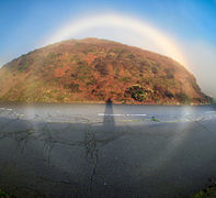 360 degrees fogbow in Twin Peaks park, California