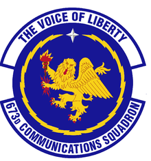 Emblem of the 673d Communications Squadron 673d Communications Squadron emblem.png