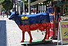 Cow statue outside a souvenir shop in Vaduz