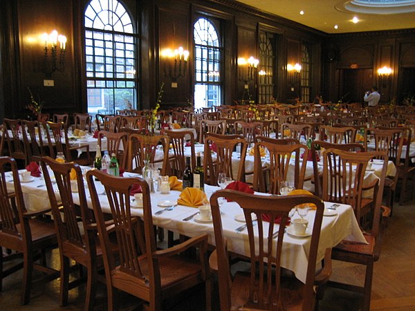 The Adams House dining hall