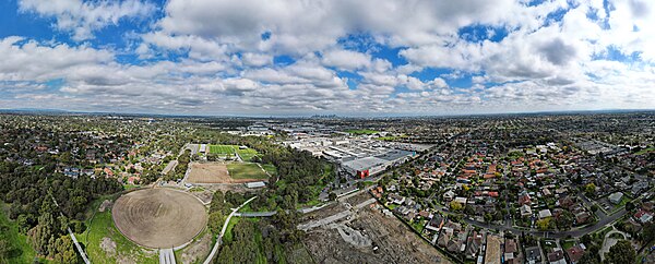 Aerial panorama of Heidelberg West. April 2023.